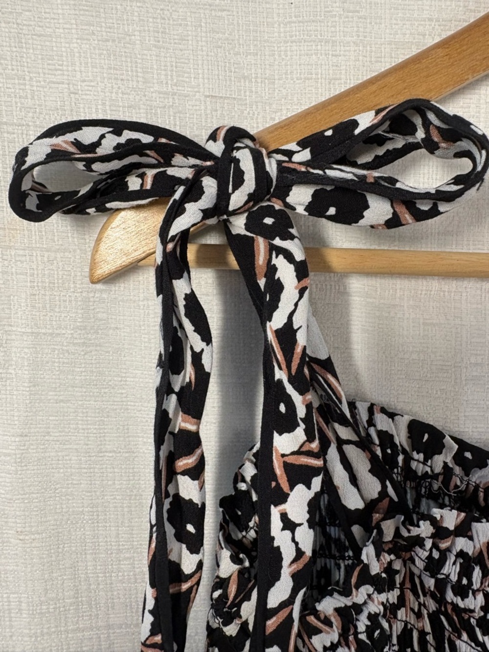 Diane von Furstenberg for Target Smocked Tie‑Strap Midi Dress – Size Large - Picture 4 of 8